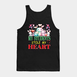Cute My Students Stole My Heart Valentines Day Teacher Educator Tank Top